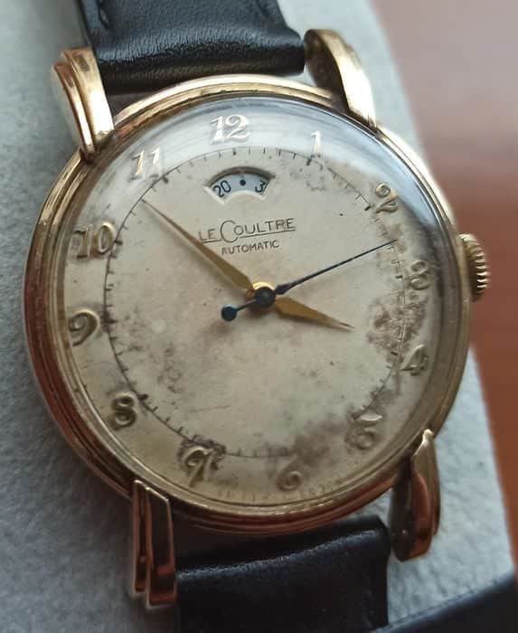Ancienne JLC avec patine tachée aléatoire