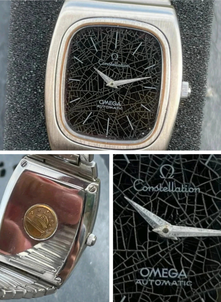 patine araignee sur montre omega constellation