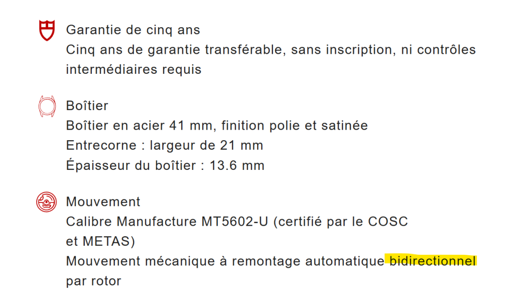 Spécificités d'une tudor BB58 , notamment du sens de remontage