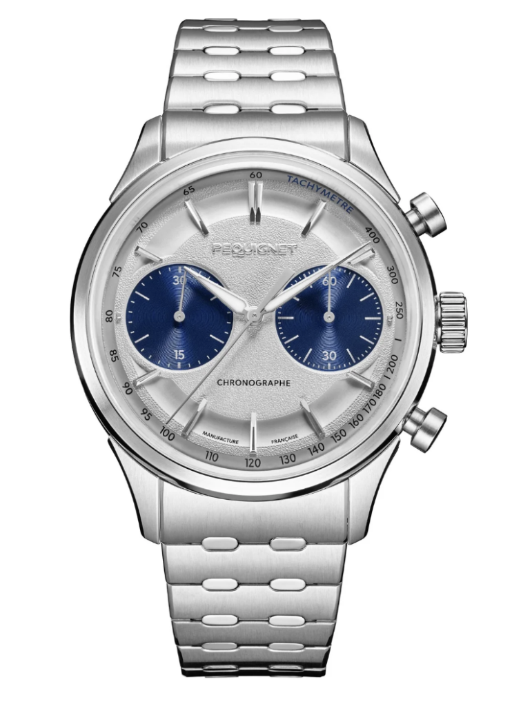 la royale paris chrono version cuir bleue