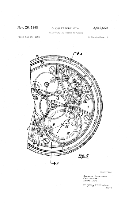 brevet du calibre Patek 350 