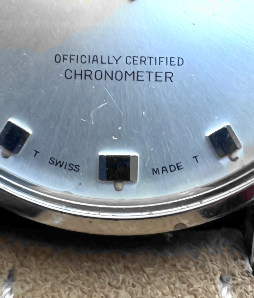 bucherer 36 mm en tres gros plan, de face, cadran
